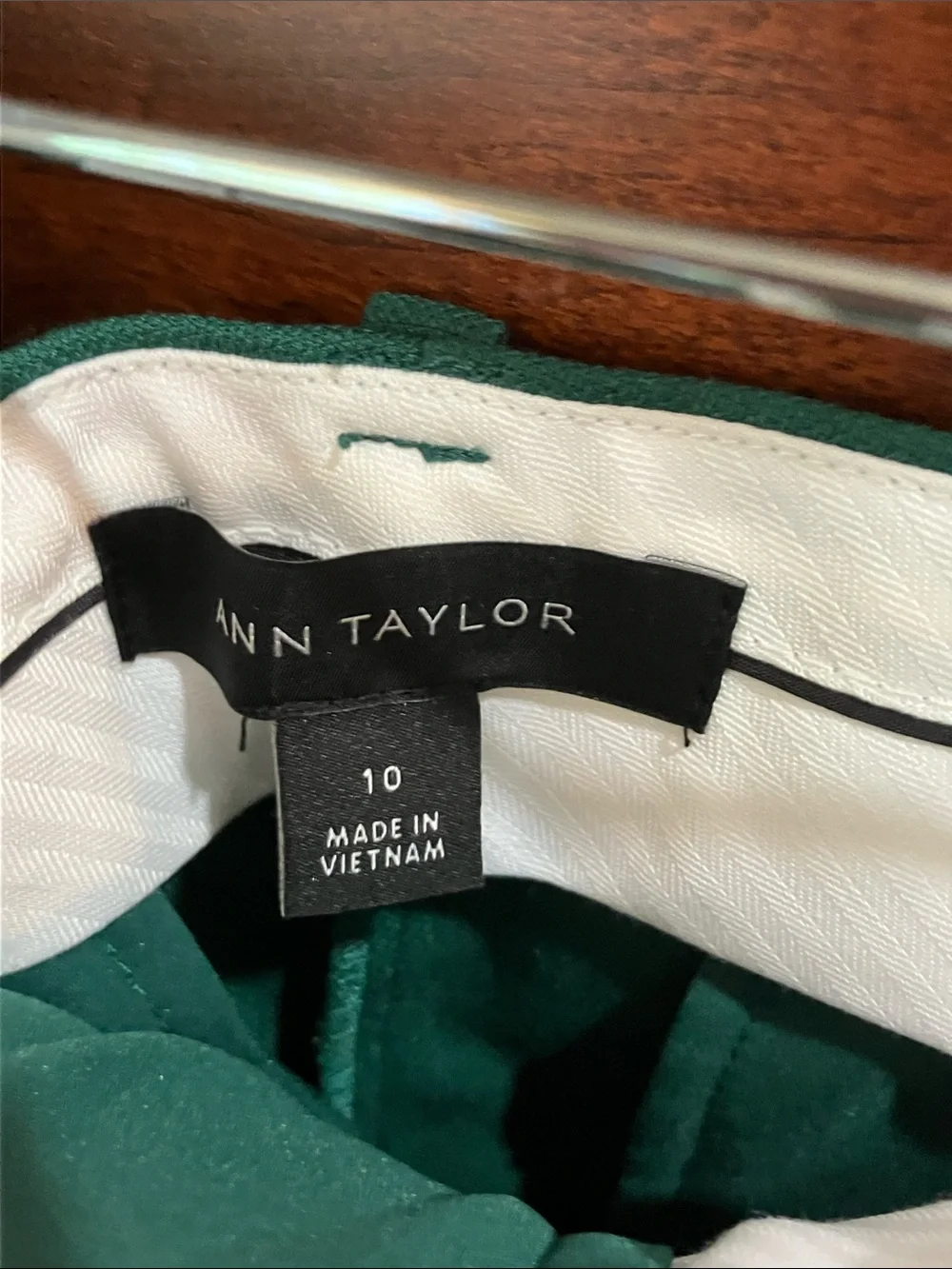 Ann Taylor Emerald Green Double-Breasted Blazer with Matching Trousers